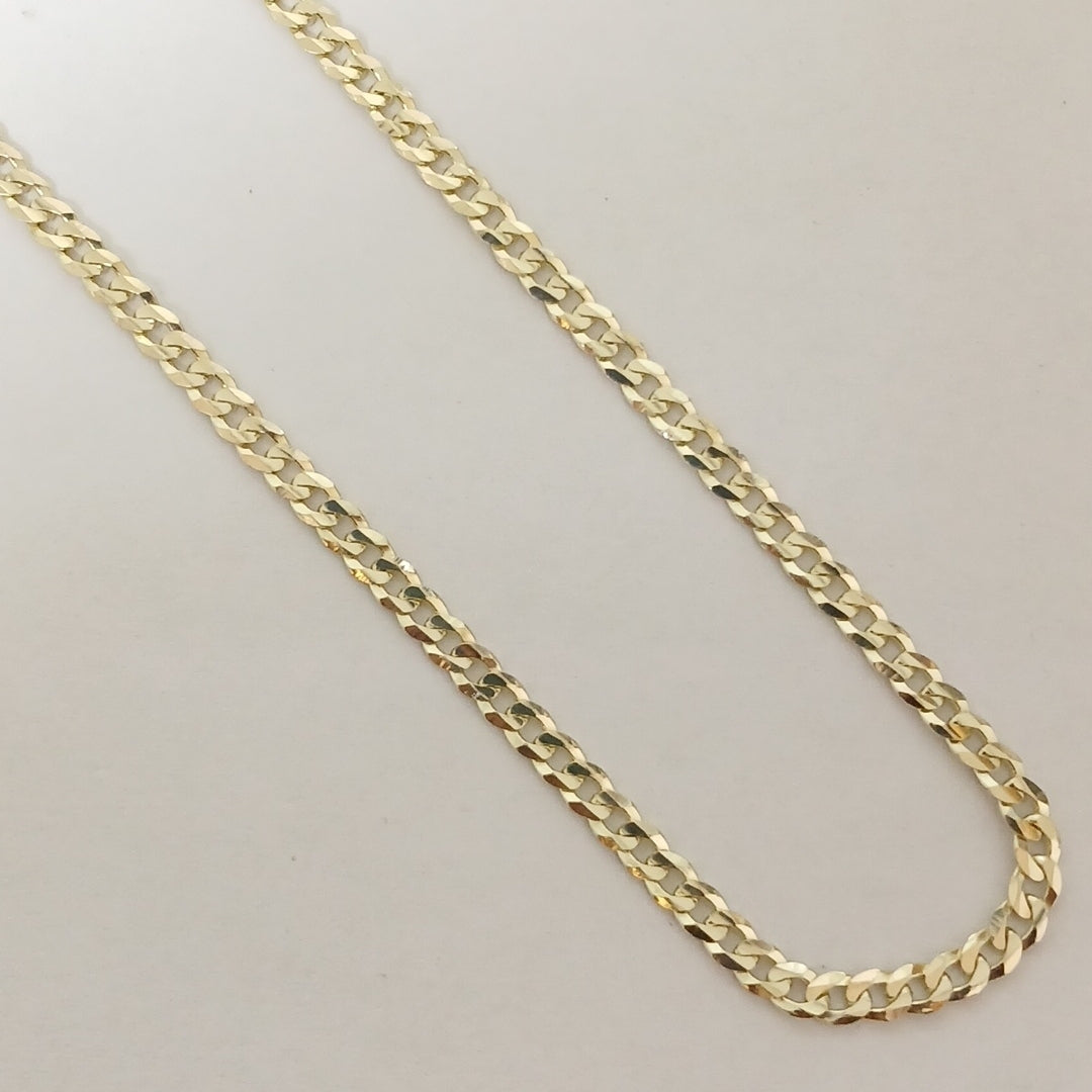 CADENAS TEJIDO BARBADA ORO 10K 55 CM 8.4 GR (NUEVO)