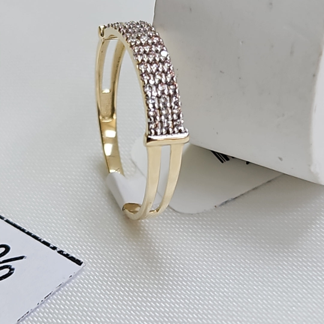 ANILLO ANILLITO C CIRCONIAS 14K 9 TALLA 1.5 GR (NUEVO)