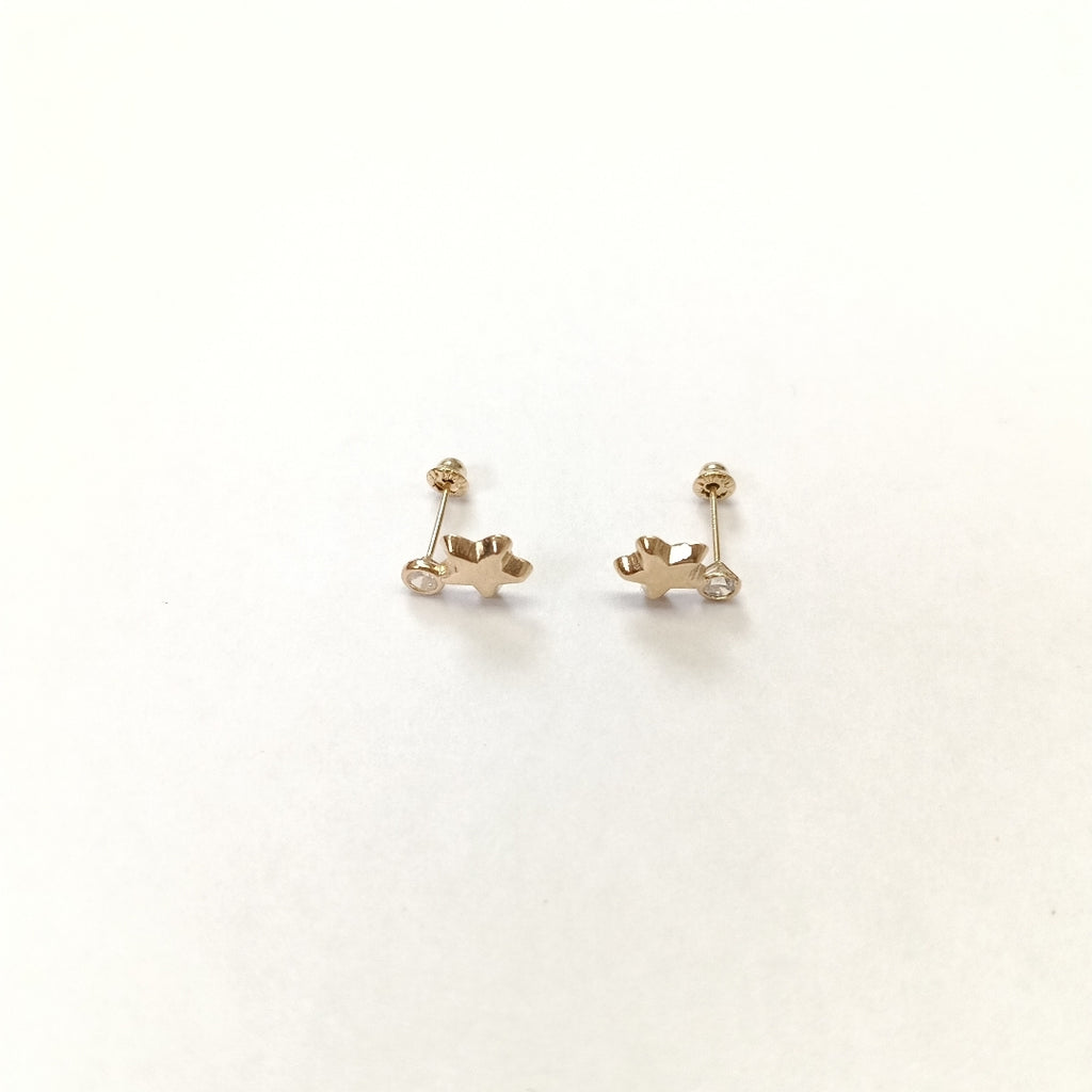 BROQUELES BROQUEL FIG ESTRELLA C CIRCONIA 14K 0.2603 GR (NUEVO)
