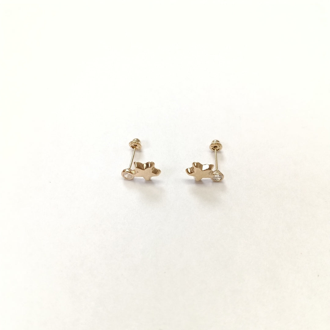 BROQUELES BROQUEL FIG ESTRELLA C CIRCONIA 14K 0.2603 GR (NUEVO)