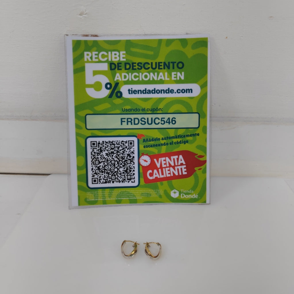 ARRACADAS PAR ORO 14 K 1.5 GRMS (SEMINUEVO)