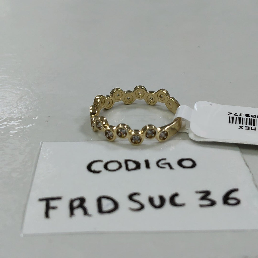 ANILLO ANILLITO C CIRCONIAS 14K 8 TALLA 2.2 GR (NUEVO)