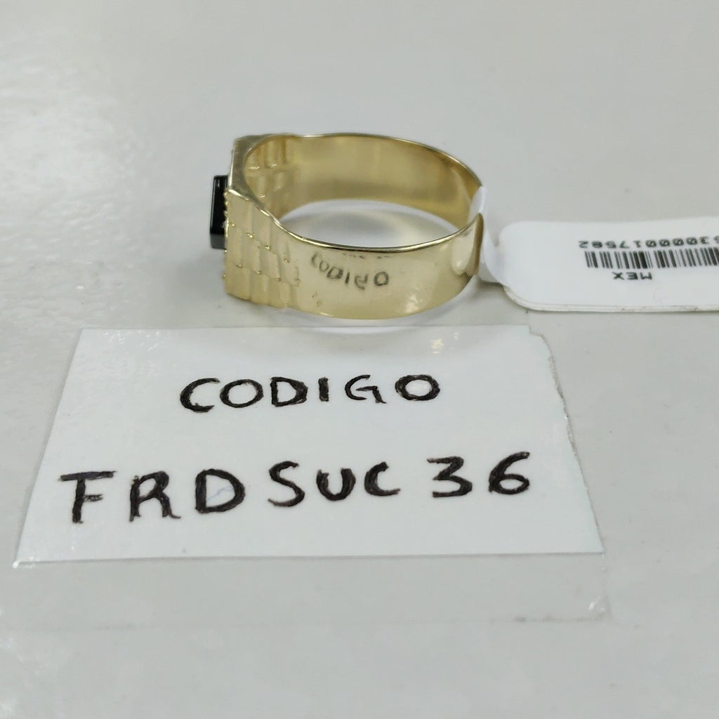 ANILLOS CON ONIX Y CIRCONIAS 14K TALLA 12 4.7 GR (NUEVO)