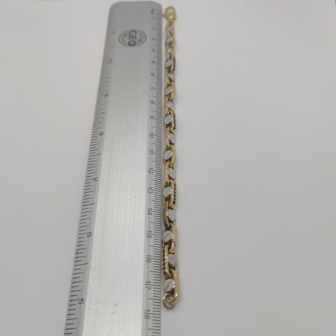 PULSERA ORO BLANCO 14 K 10.6 GRMS (SEMINUEVO)