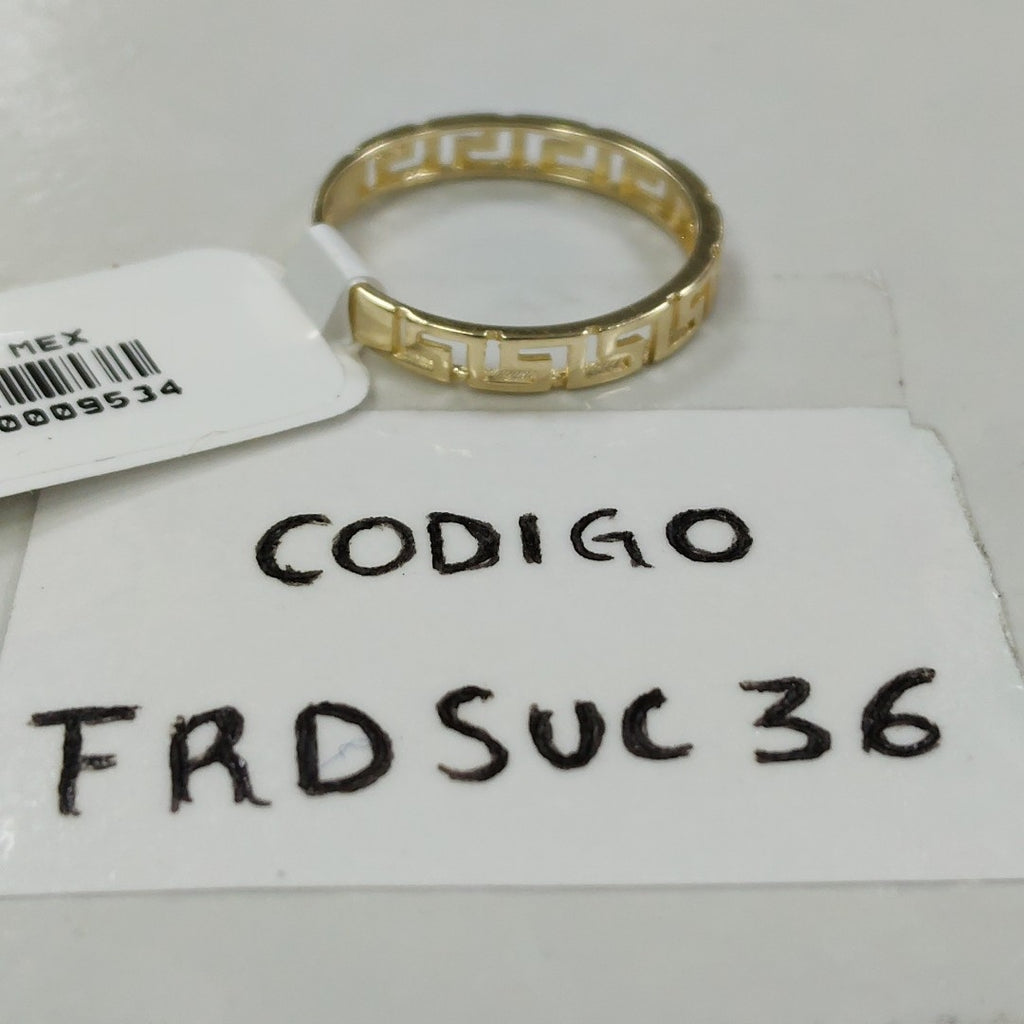 ANILLO ARGOLLA C GRECAS 14K 7 TALLA 1.5 GR (NUEVO)