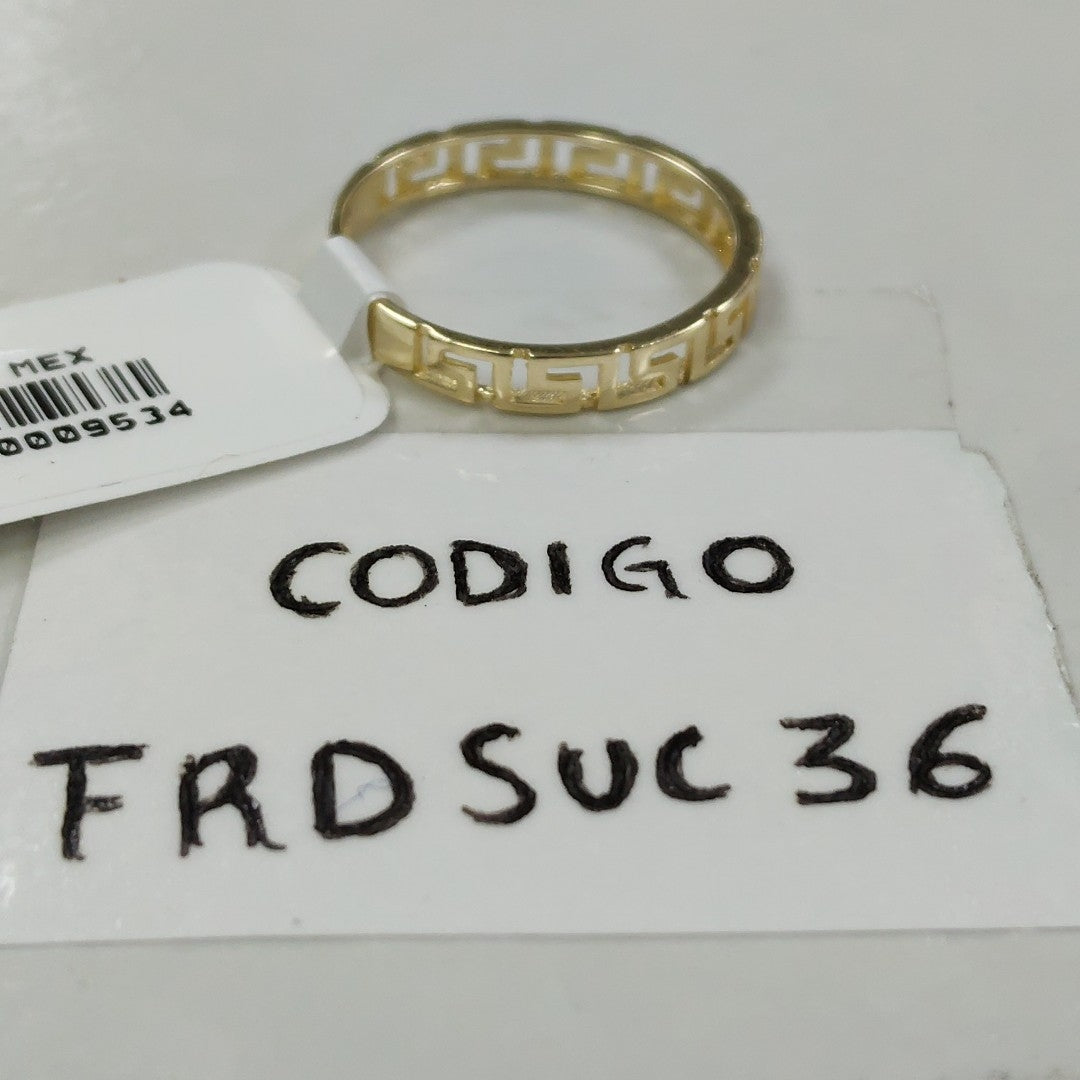 ANILLO ARGOLLA C GRECAS 14K 7 TALLA 1.5 GR (NUEVO)