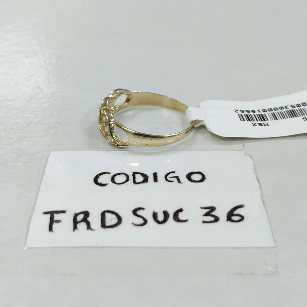 ANILLOS CON CIRCONIAS 14K TALLA 8 1.4 GR (NUEVO)