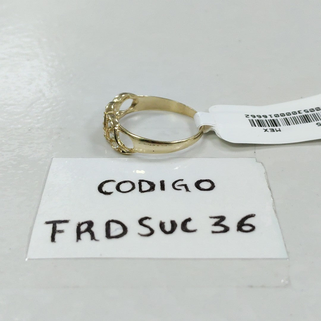ANILLOS CON CIRCONIAS 14K TALLA 8 1.4 GR (NUEVO)