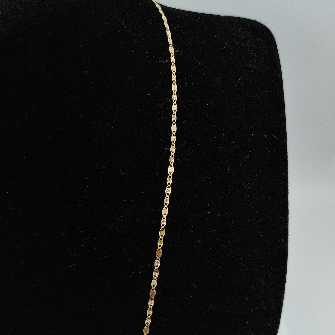 CADENAS TEJIDO GUCHI ORO 10K 55 CM 1.7 GR (NUEVO)