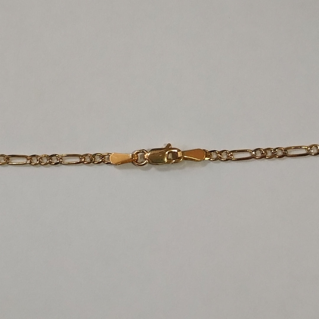 CADENA 3X1 DIAMANTADA 14K 55 CM 5 GR (NUEVO)