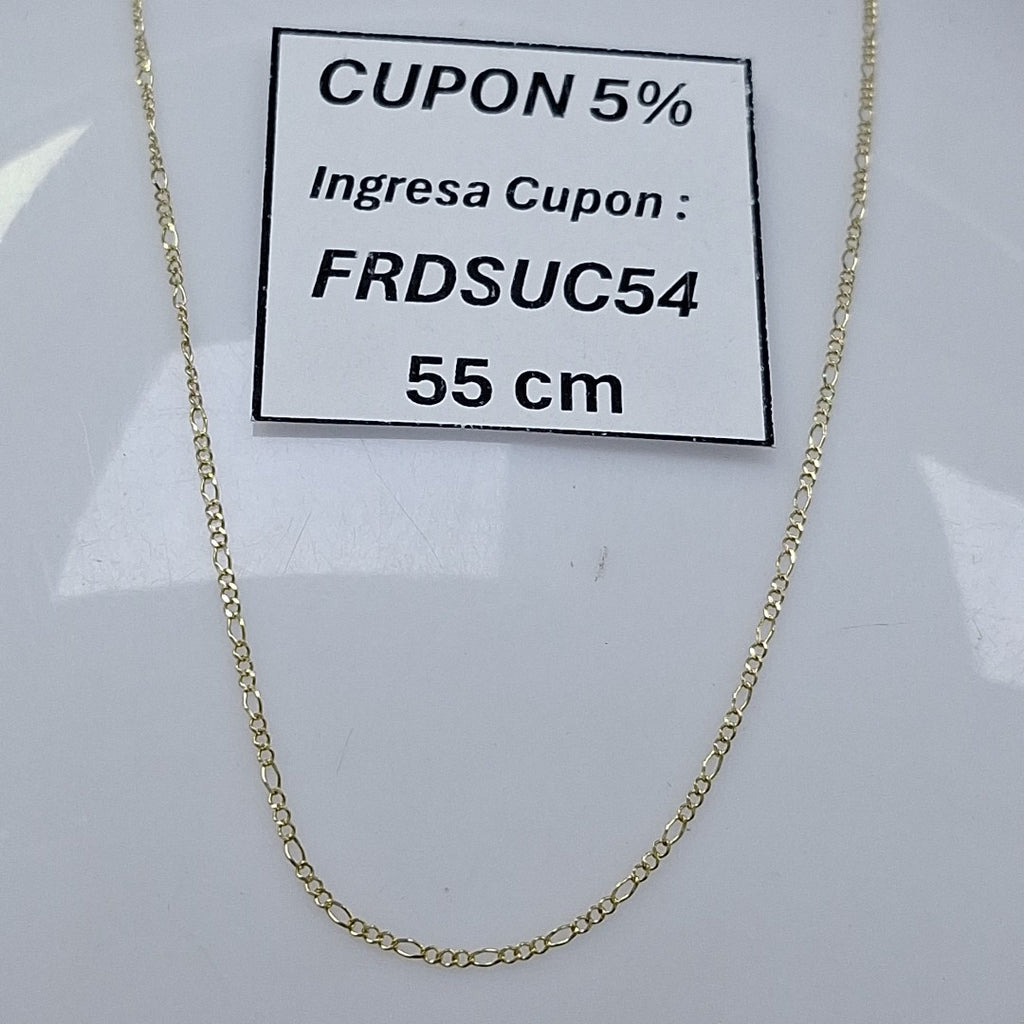 CADENAS TEJIDO 3X1 ORO 10K 55 CM 1.4 GR (NUEVO)