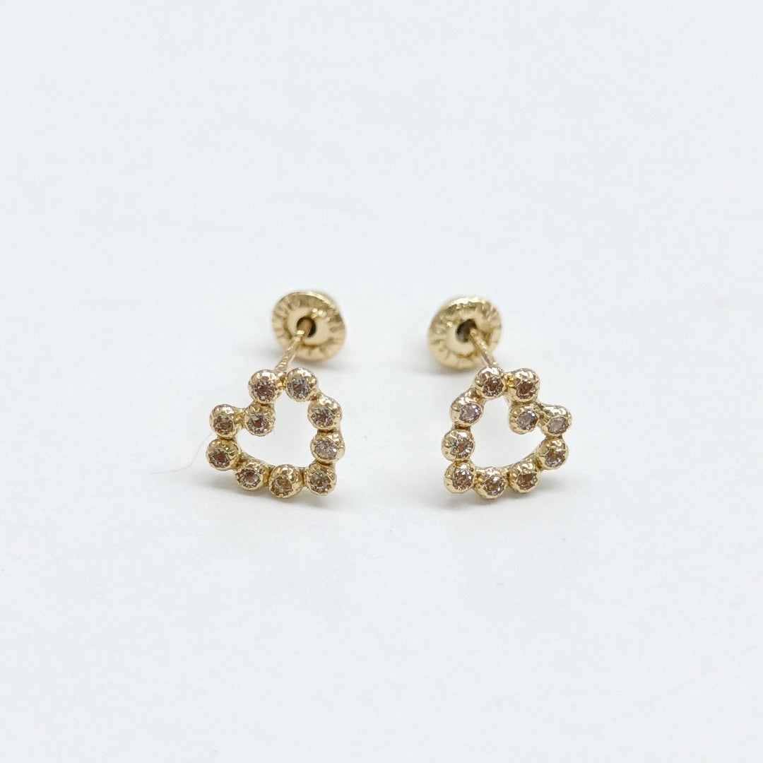 BROQUELES BROQUEL FIG CORAZON 14K 0.23 GR (NUEVO)