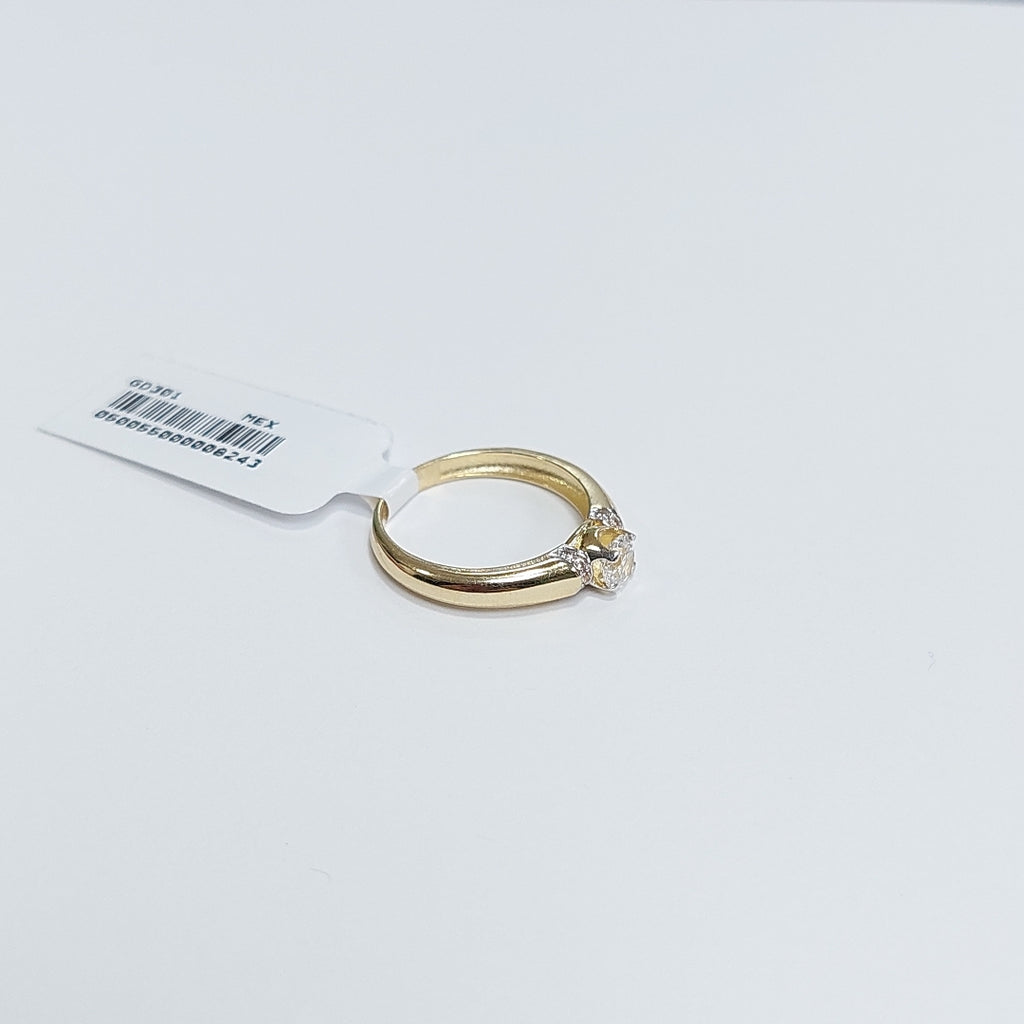 ANILLO ANILLITO C CIRCONIAS 14K 7 TALLA 2.3 GR (NUEVO)