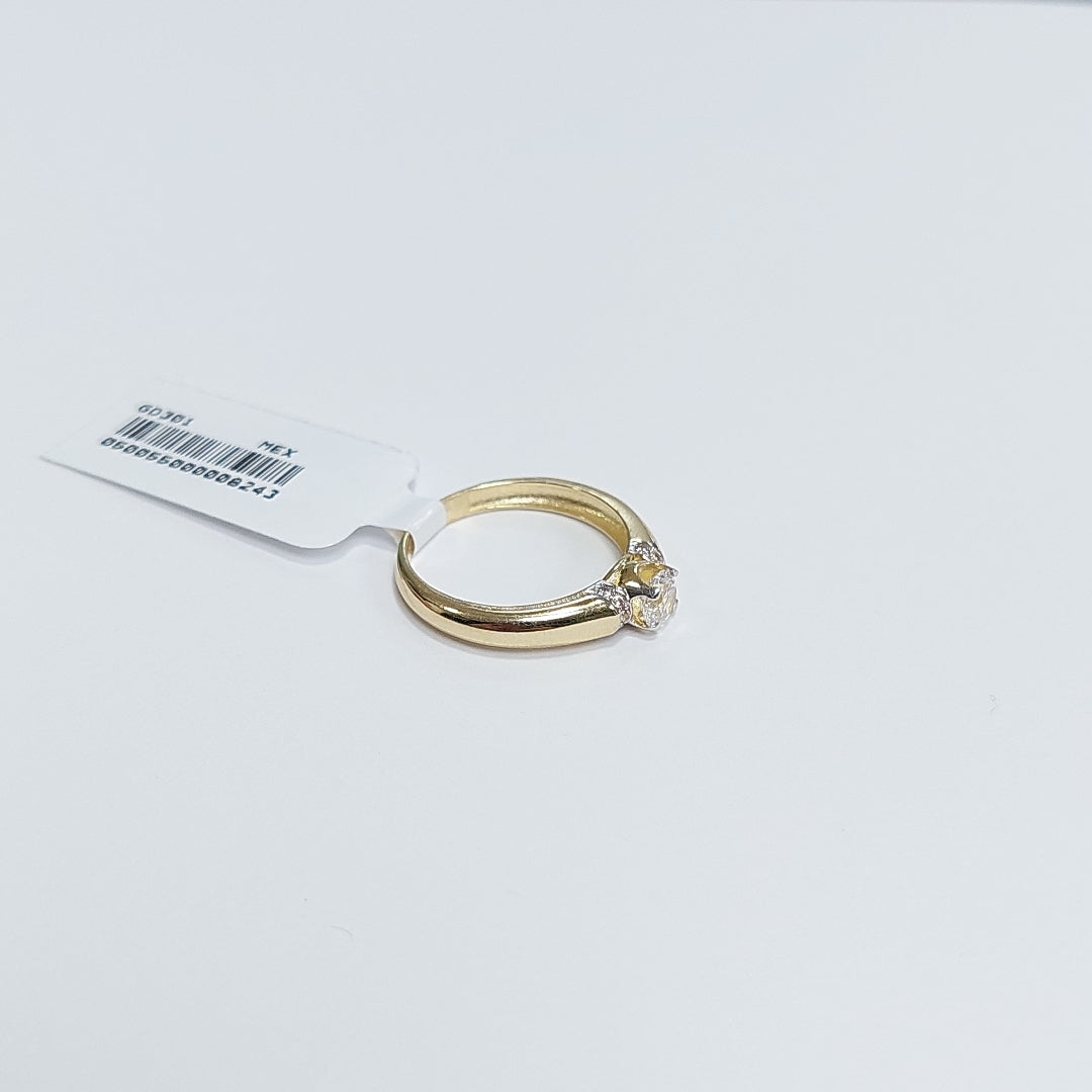 ANILLO ANILLITO C CIRCONIAS 14K 7 TALLA 2.3 GR (NUEVO)