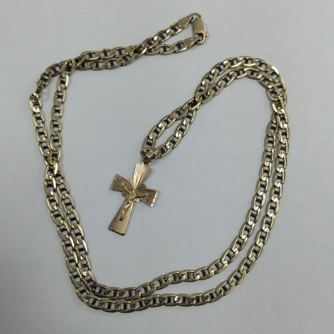 CADENA,CRUZ ORO 10 K 14,60 GRMS (SEMINUEVO)