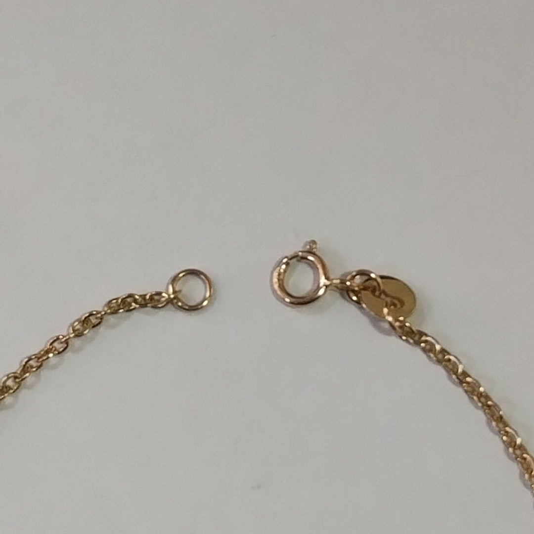 PULSERA TEJIDO ESP CON TREBOL 14K 18 CM 1.6 GR (NUEVO)