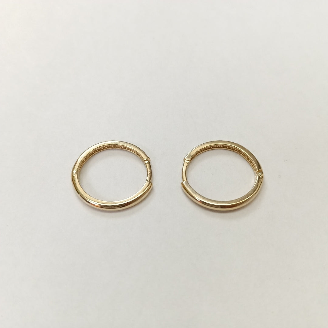 ARETES ARRACADAS C CIRCONIAS 14K 2.1 GR (NUEVO)
