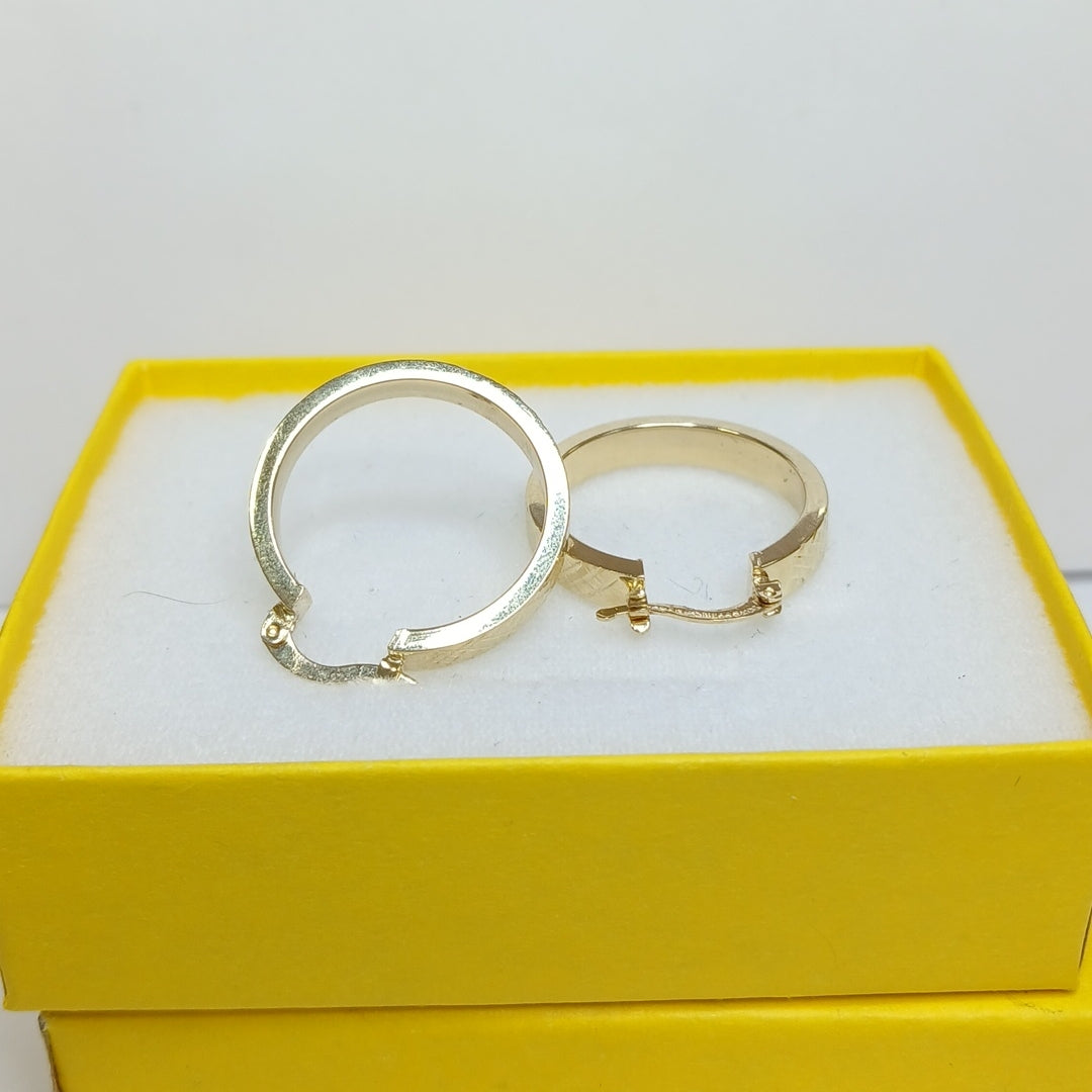 ARETES TEJIDO ARRACADAS FACETADAS 14K 3 GR (NUEVO)