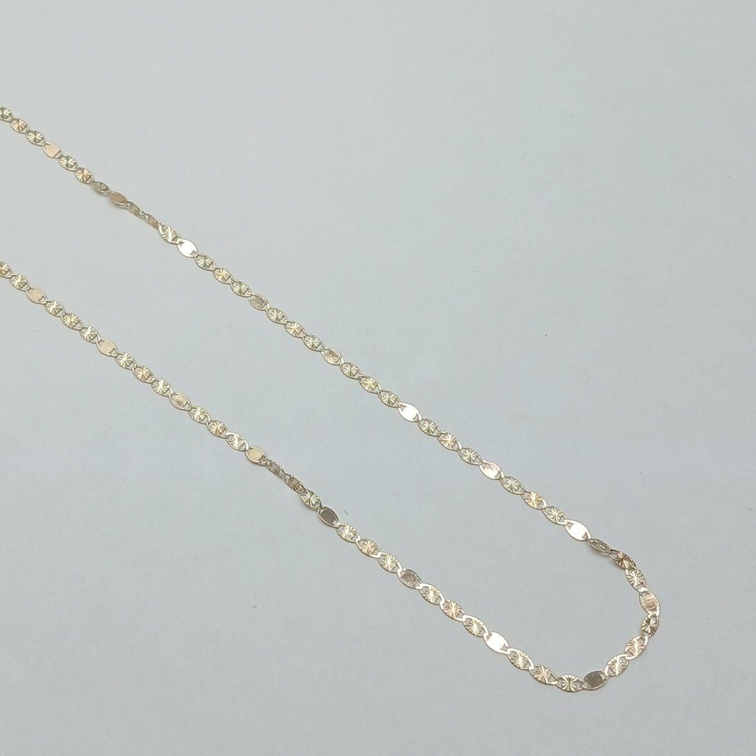 CADENAS TEJIDO GUCHI ORO 10K 40 A 45 CM 1.4 GR (NUEVO)