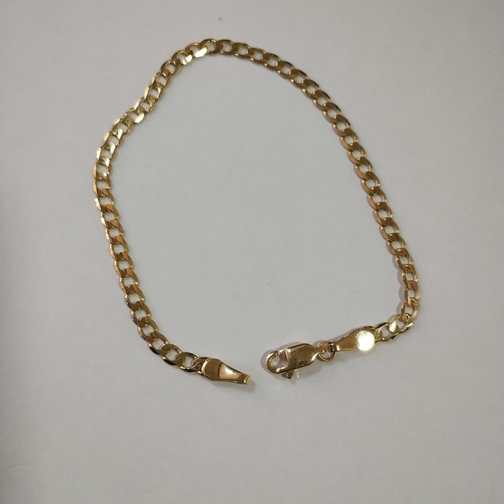 PULSERA TEJIDO BARBADA 14K 18 CM 3.2 GR (NUEVO)