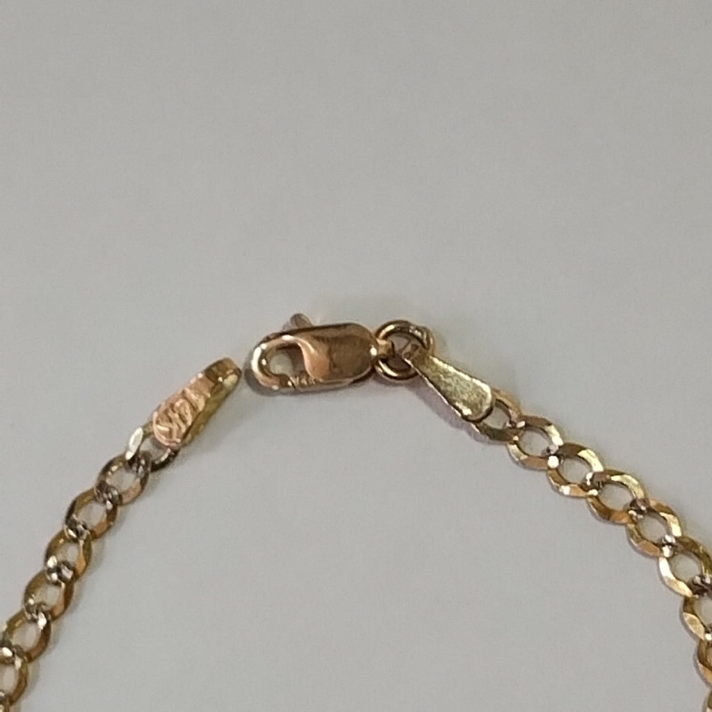 PULSERA ESCLAVA BARBADA 14K 16 CM 3.1 GR (NUEVO)