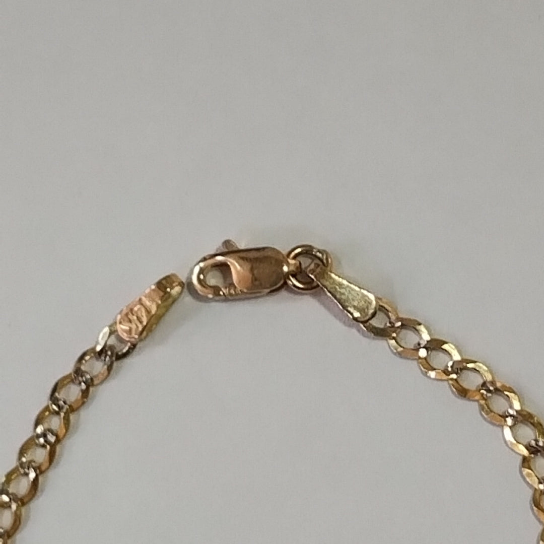 PULSERA ESCLAVA BARBADA 14K 16 CM 3.1 GR (NUEVO)