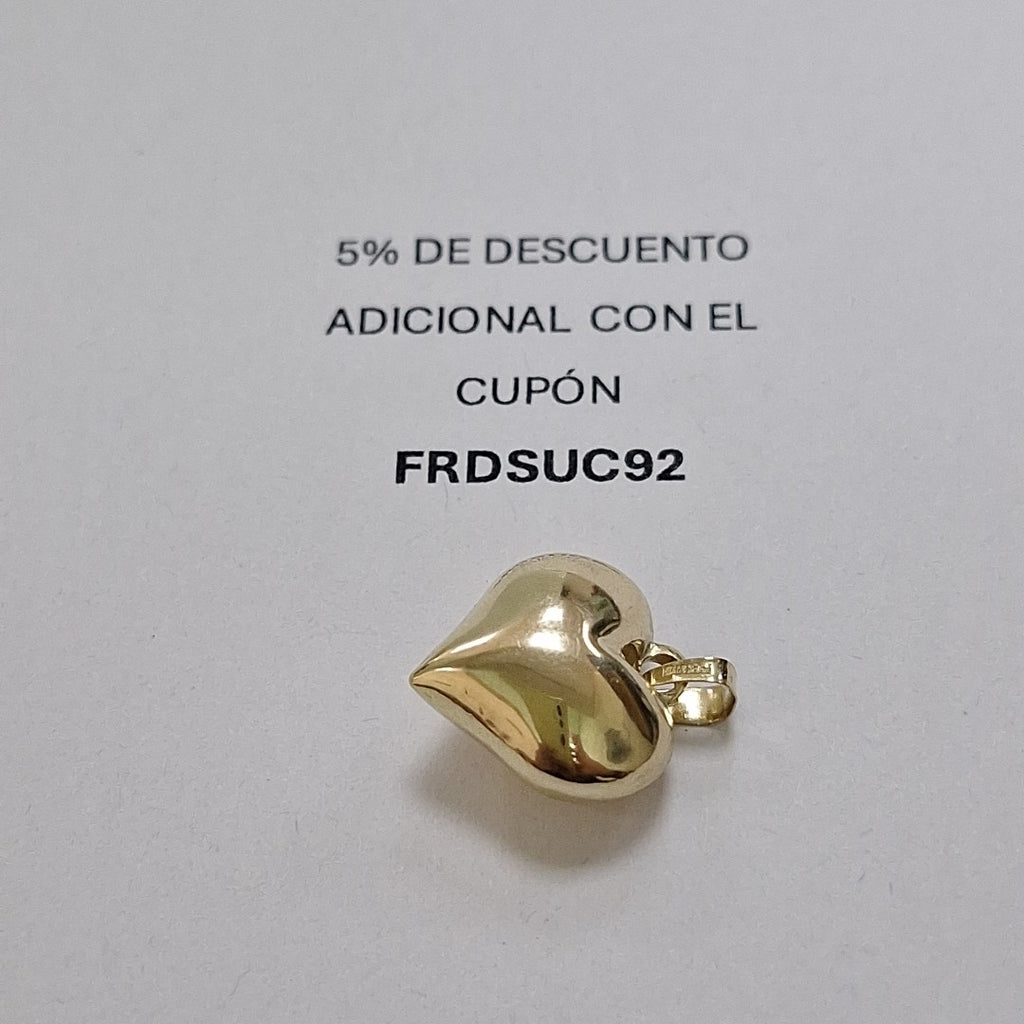 DIJE TEJIDO CORAZON LISO 14K 1.3 GR (NUEVO)