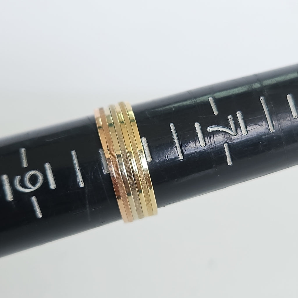 SEMANARIO DE ARGOLLAS ORO COMBINADO 14 K 3.5 GRMS (SEMINUEVO)