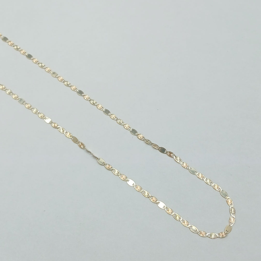 CADENAS TEJIDO GUCHI ORO 10K 40 A 45 CM 1.4 GR (NUEVO)