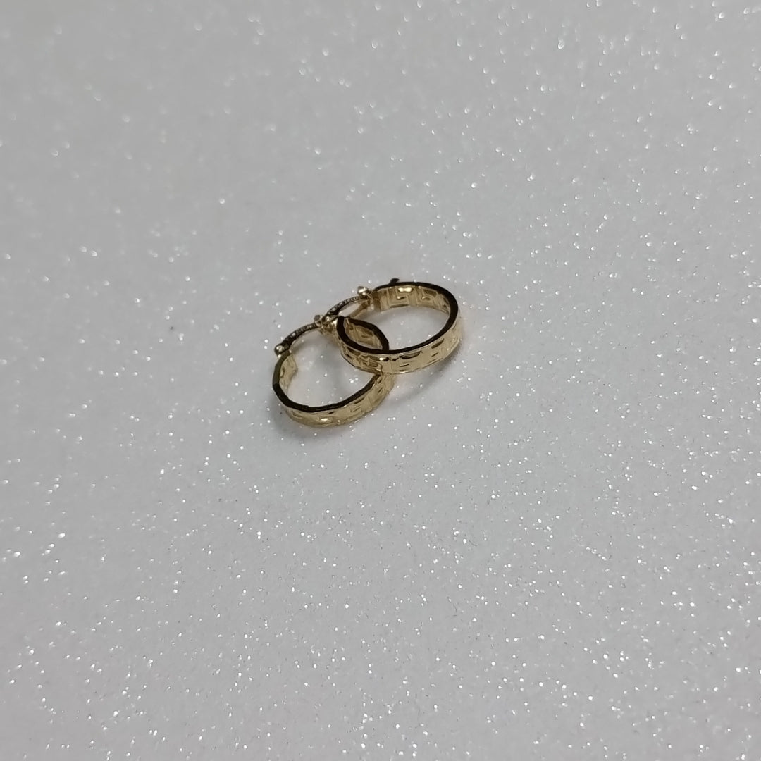 ARETES ARRACADAS FIG GRECAS 14K 1.8 GR (NUEVO)