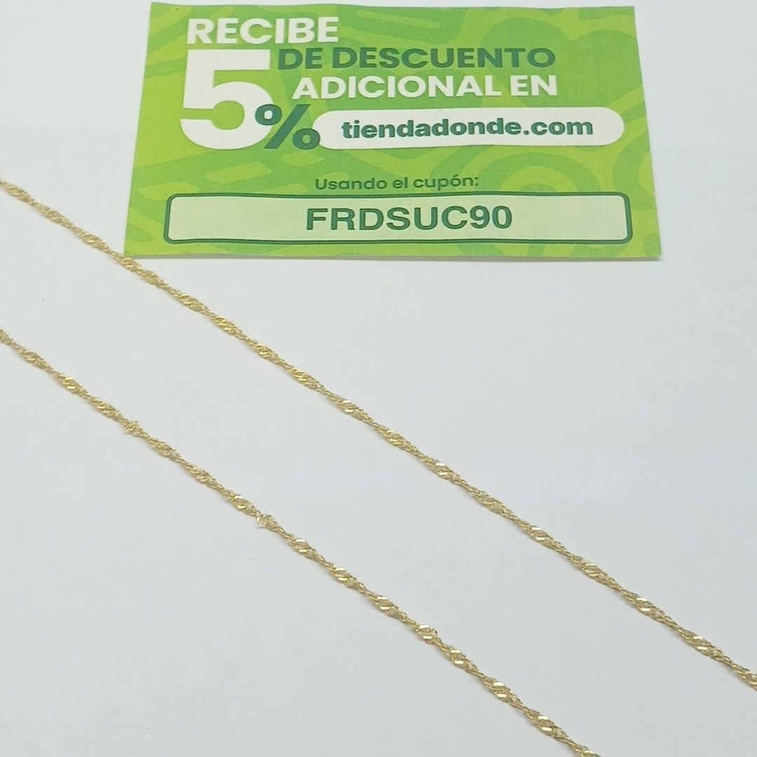 CADENA MEDIO TORZAL 10K 55 CM 2.4 GR (NUEVO)