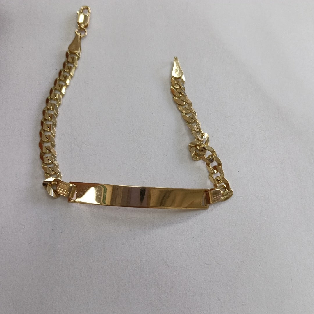 PULSERA ESCLAVA BARBADA 14K 18 CM 7 GR (NUEVO)