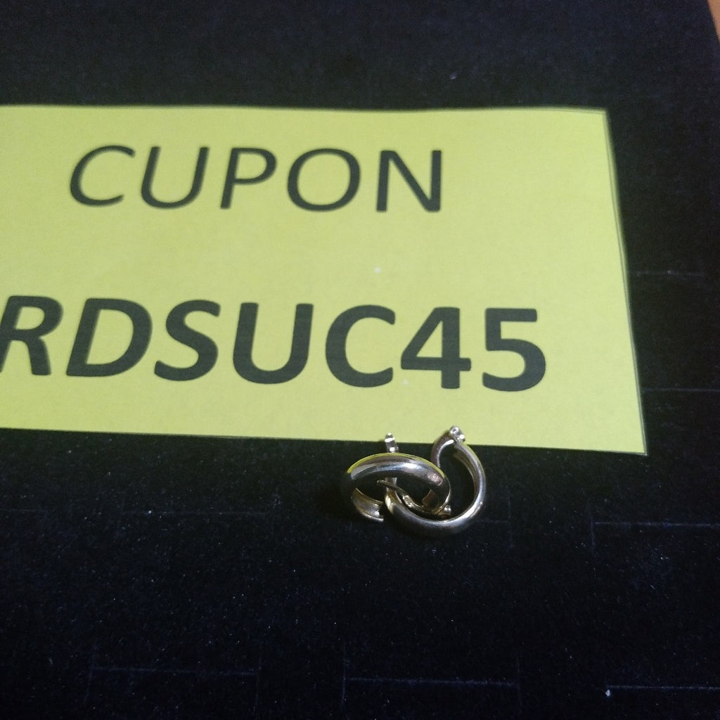 ARETES TEJIDO ARRACADAS LISAS 14K 2.1 GR (NUEVO)