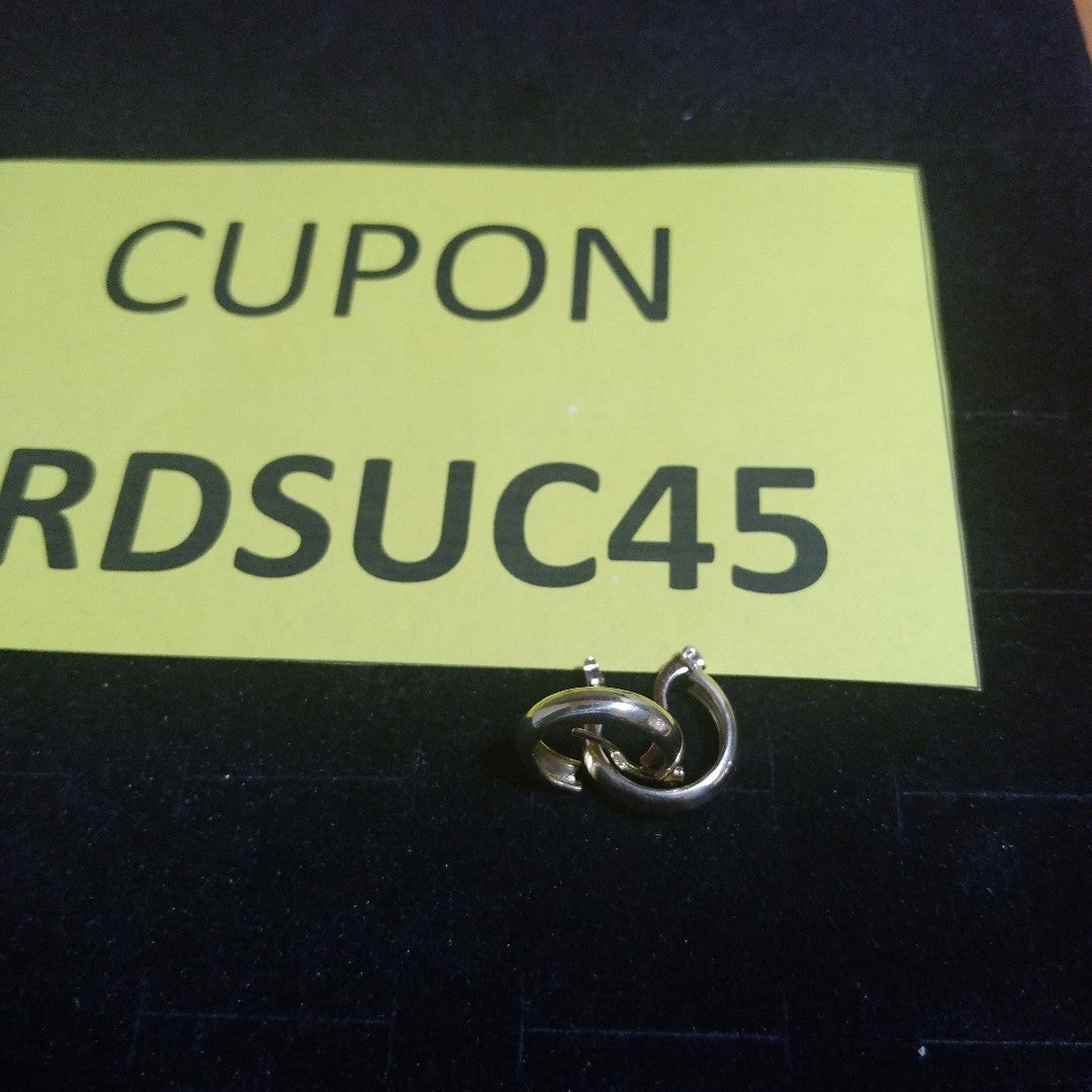 ARETES TEJIDO ARRACADAS LISAS 14K 2.1 GR (NUEVO)