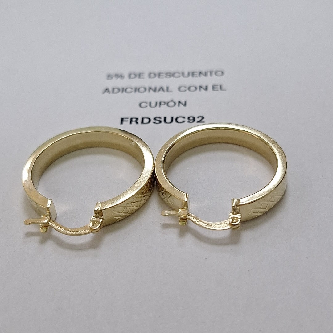 ARETES TEJIDO ARRACADAS FACETADAS 14K 2.9 GR (NUEVO)