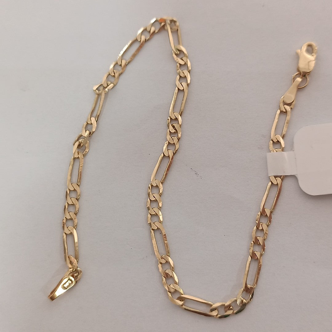 PULSERA TEJIDO 3X1 14K 21 CM 3 GR (NUEVO)