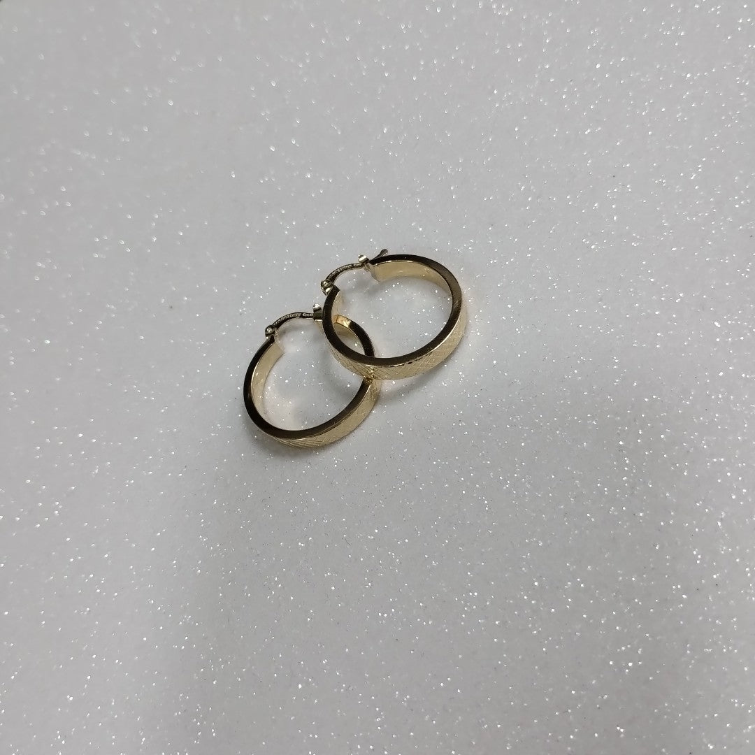 ARETES TEJIDO ARRACADAS FACETADAS 14K 2.9 GR (NUEVO)