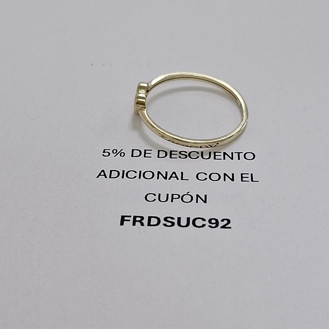 ANILLOS ANILLITO FIG CORAZON 10K TALLA 8 1.1 GR (NUEVO)