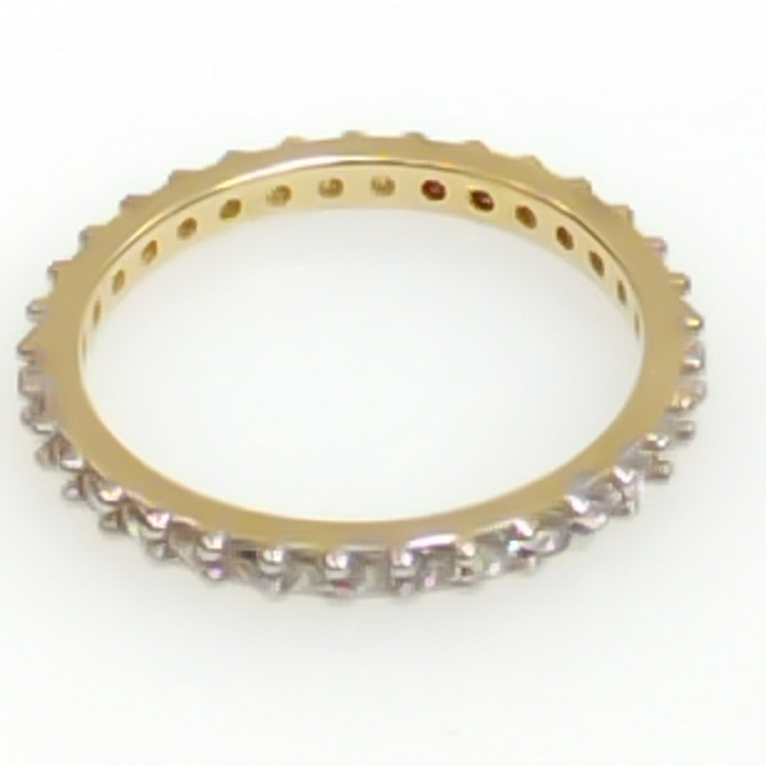 ANILLO ANILLITO CHURUMBELA C CIRCONIAS 14K 6.5 TALLA 1.9 GR (NUEVO)