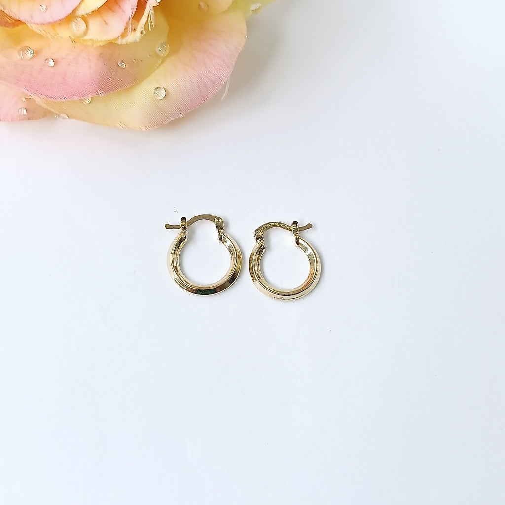 ARETES ARRACADAS CON CIRCONIAS 14K 2.3 GR (NUEVO)