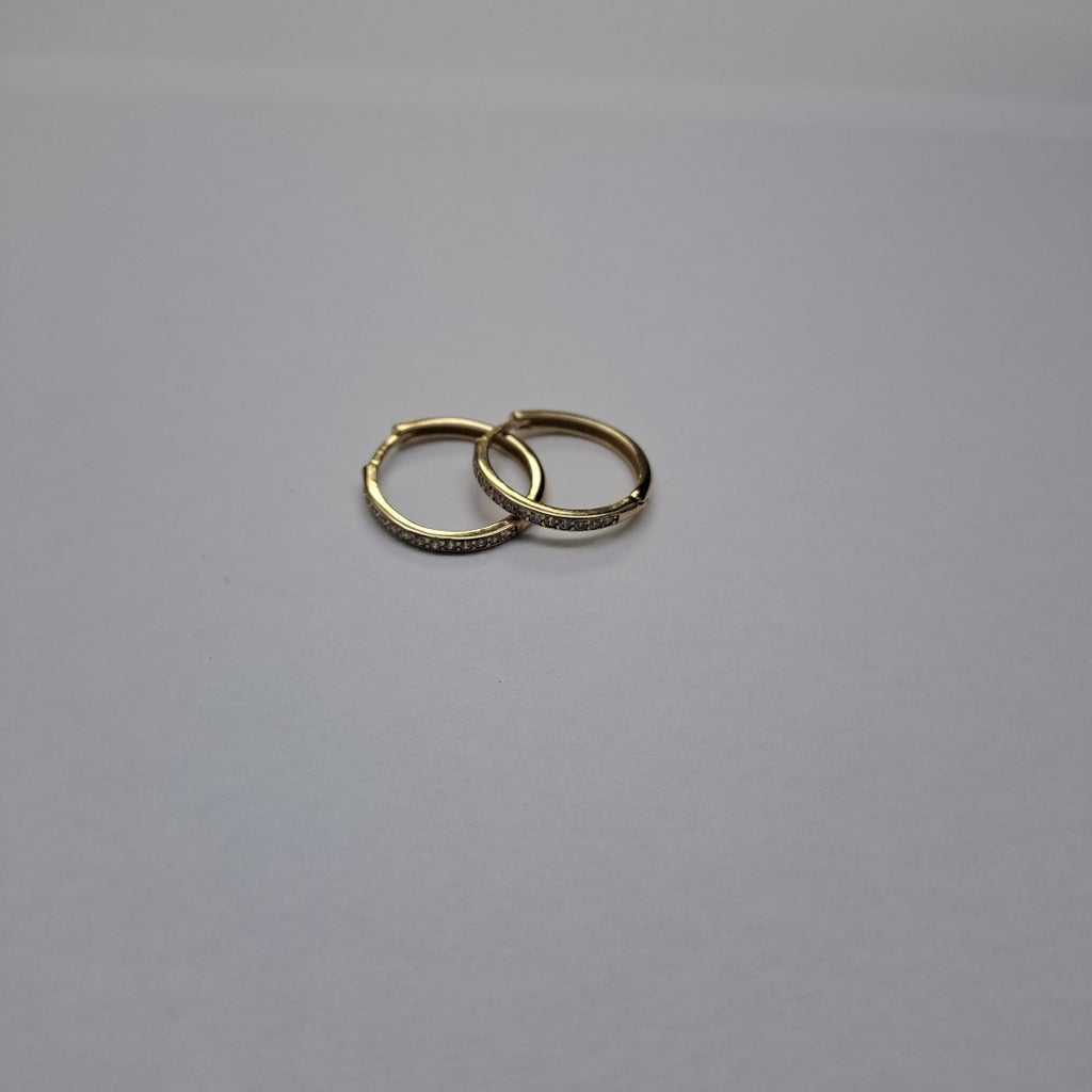 ARETES ARRACADAS C CIRCONIAS 14K 2 GR (NUEVO)