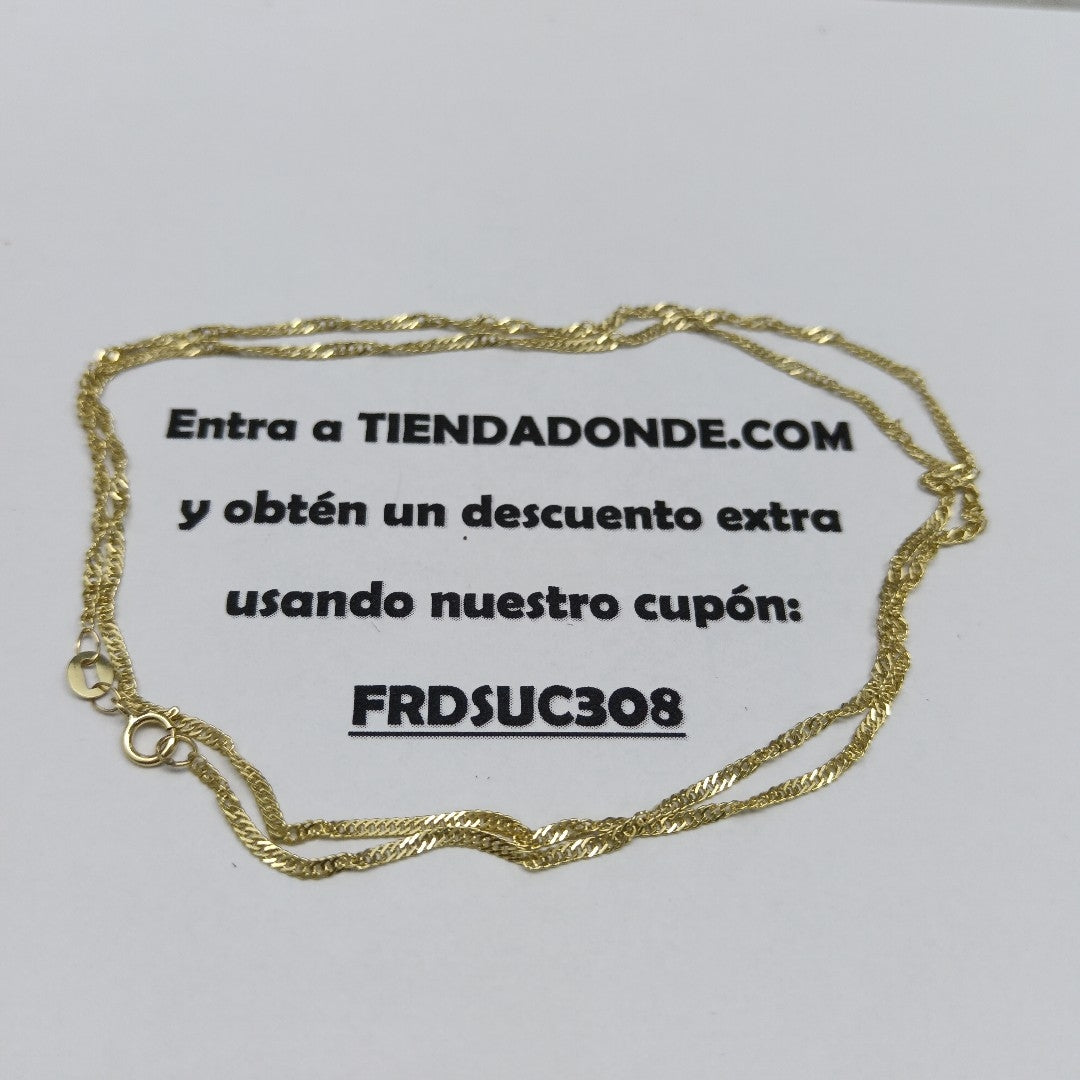 CADENA MEDIO TORZAL 10K 55 CM 2.4 GR (NUEVO)