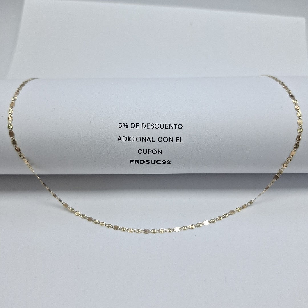CADENAS TEJIDO GUCHI ORO 10K 40 A 45 CM 1.4 GR (NUEVO)
