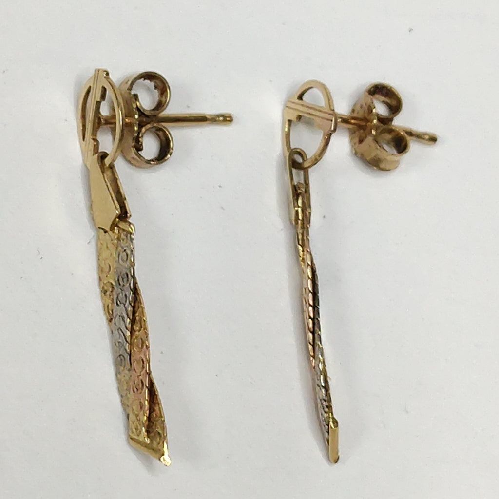 BROQUELES PAR ORO COMBINADO 14 K 1,10 GRMS (SEMINUEVO)