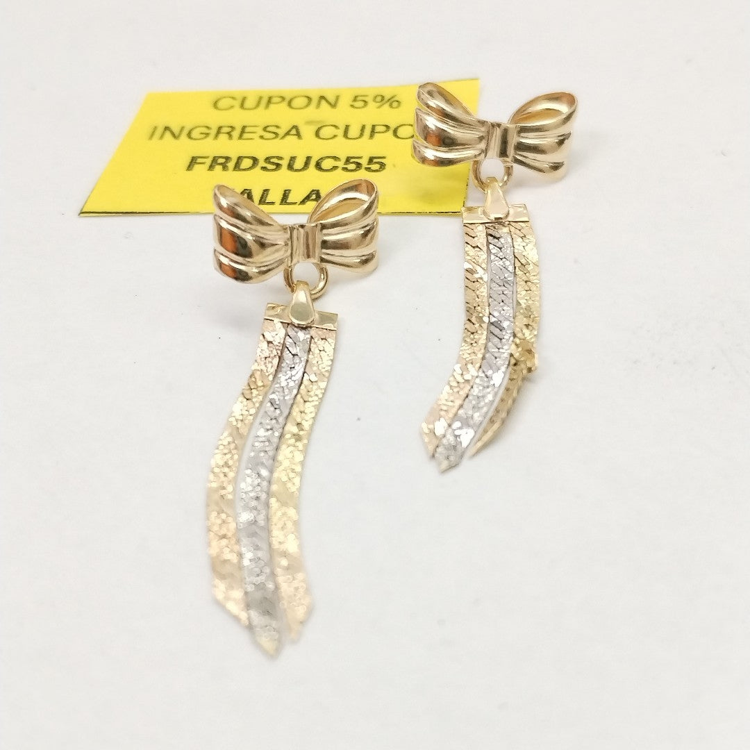 BROQUELES PAR ORO,ORO COMBINADO 14 K 2,40 GRMS (SEMINUEVO)