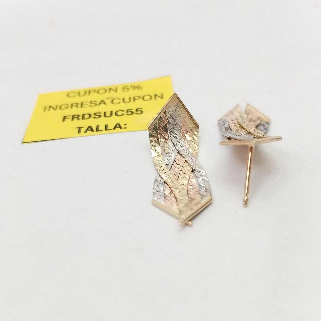 BROQUELES PAR ORO,ORO COMBINADO 14 K 2,20 GRMS (SEMINUEVO)