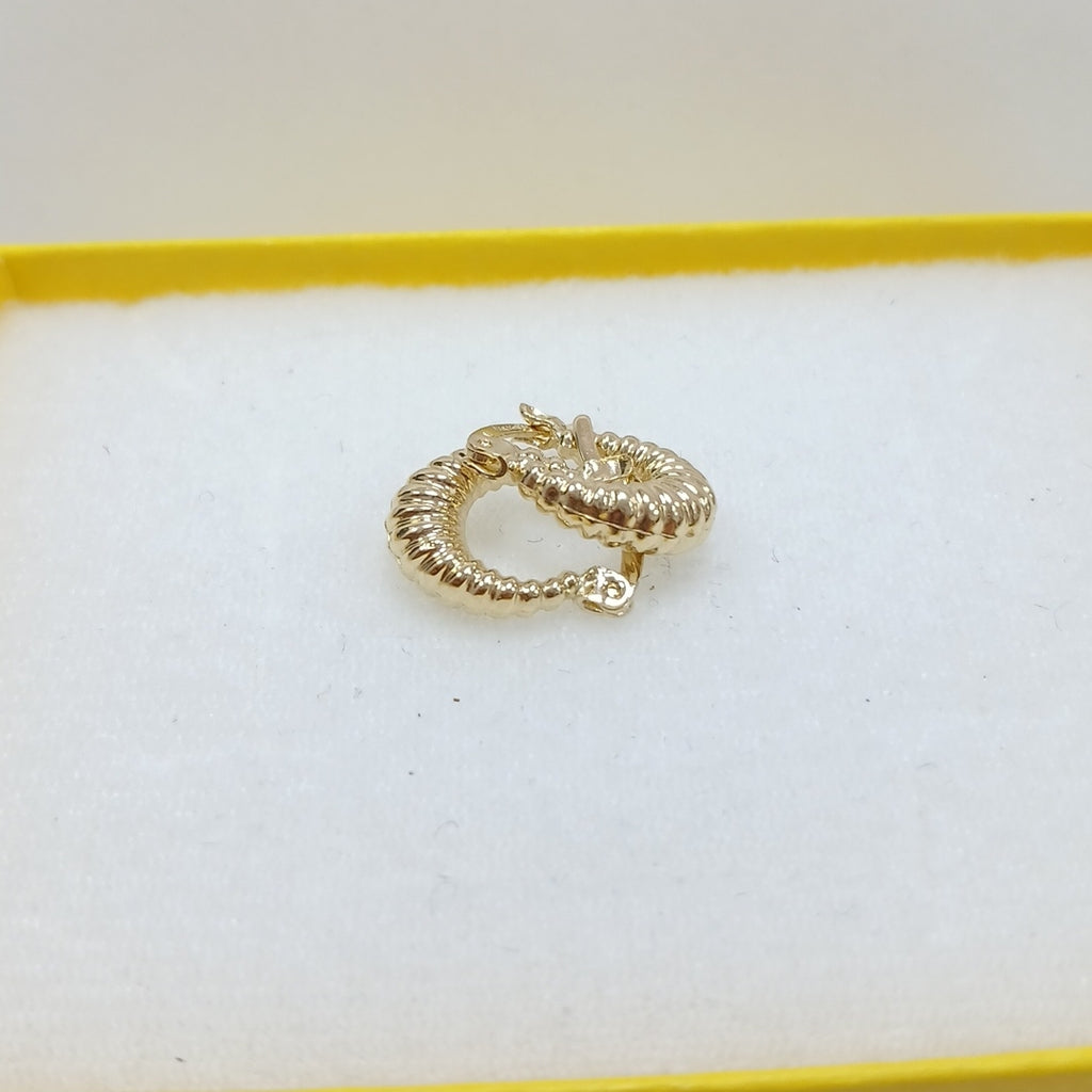ARETES ARRACADA ESTRIADAS 14K 1.1 GR (NUEVO)
