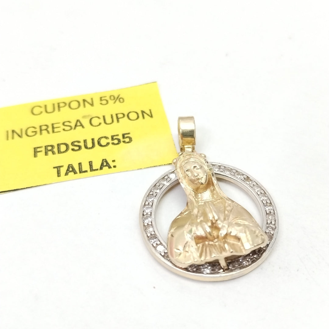 MEDALLA RELIGIOSA ORO, ORO BLANCO 14 K 4.7 GRMS (SEMINUEVO)