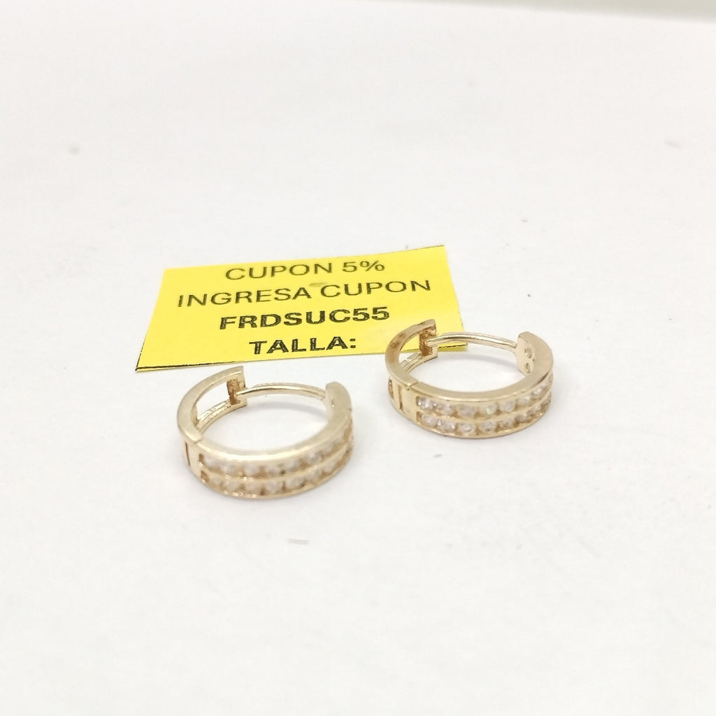 ARETES PAR, ARRACADAS PAR ORO 14 K 2.6 GRMS (SEMINUEVO)