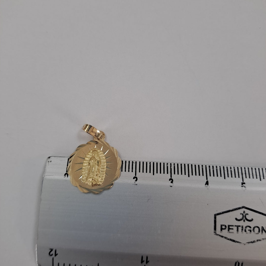 DIJE MEDALLA RELIGIOSA 14K 0.7 GR (NUEVO)